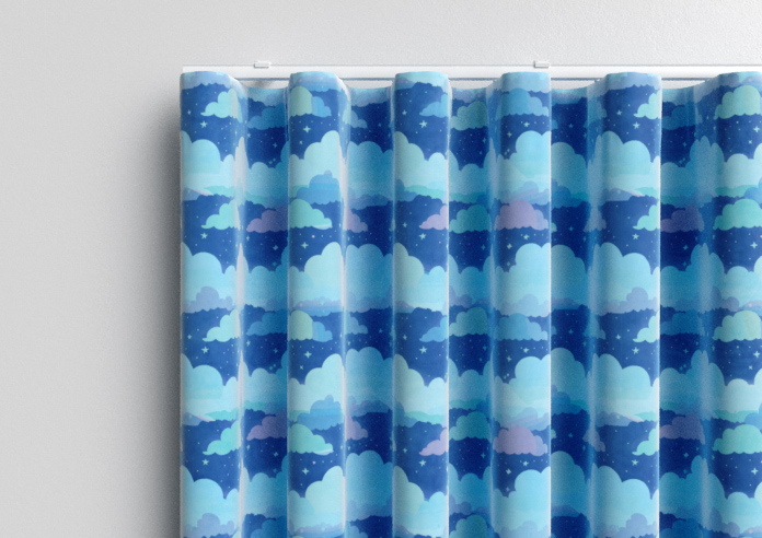 Cloudy Cosmos, Calm Blues - Made to Measure Curtains - Image 13